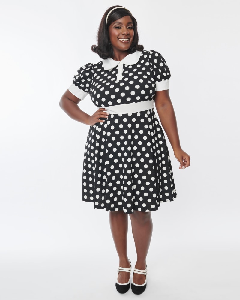 Polka dot flare dress best sale